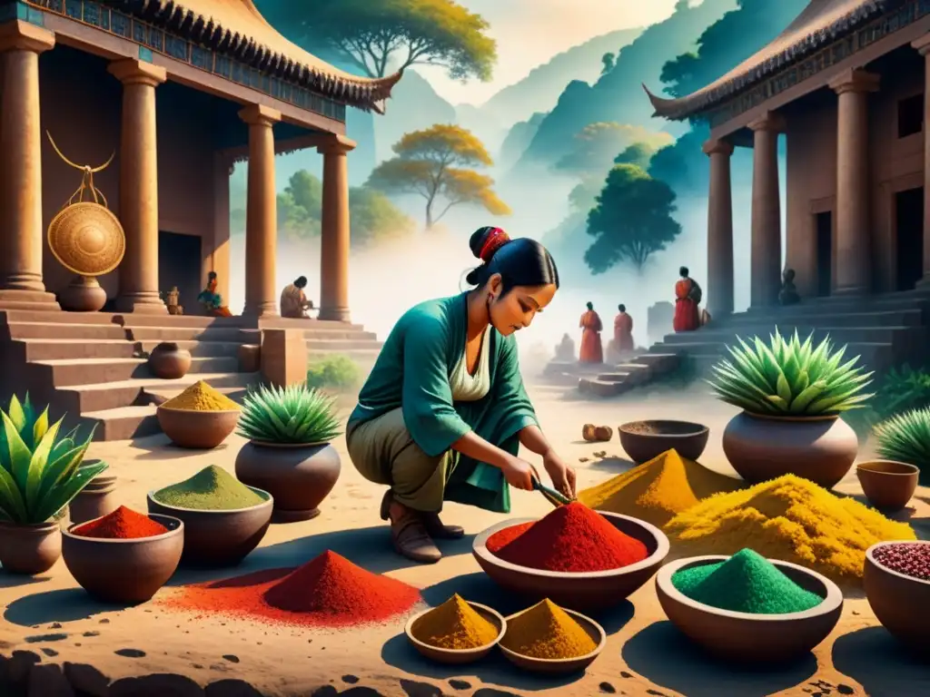 Antiguas civilizaciones crean colores con pigmentos naturales para arte