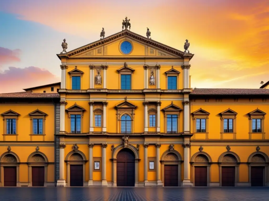 Arquitectura Renacimiento: Espacio y Forma en la fachada del Palazzo Pitti al atardecer en Florencia, Italia