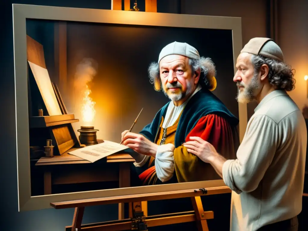 La transformación del arte retrato de Rembrandt cobra vida en su estudio, con intensa concentración y genialidad artística