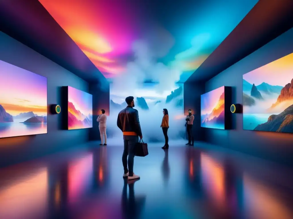 Explorando arte en subculturas virtuales: una galería digital vibrante llena de innovación y creatividad