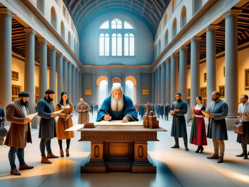 Leonardo da Vinci y artistas renacentistas admirando la importancia del dibujo renacentista