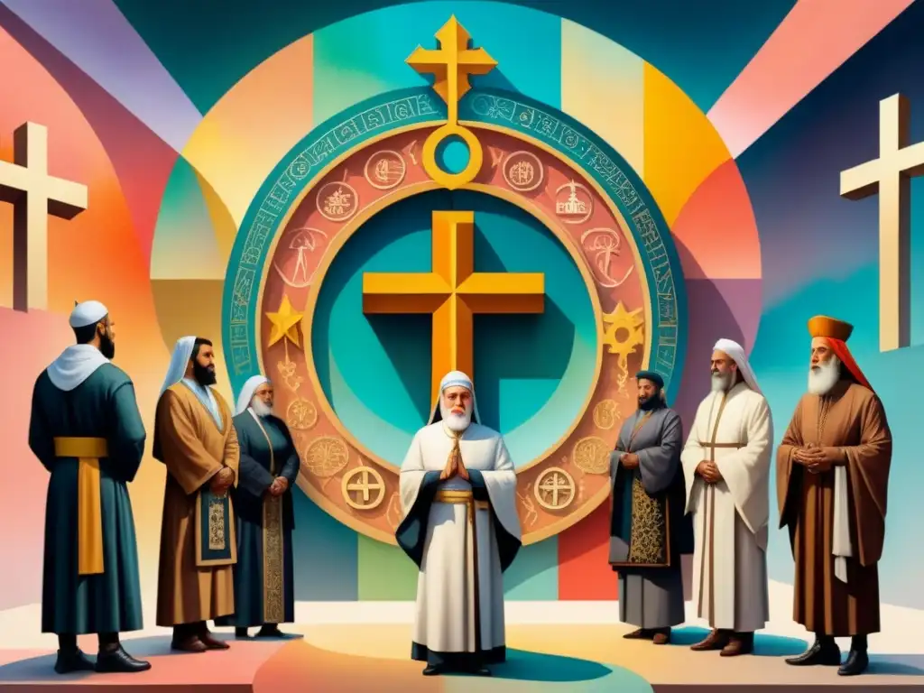 Una colorida representación del arte religioso postmoderno