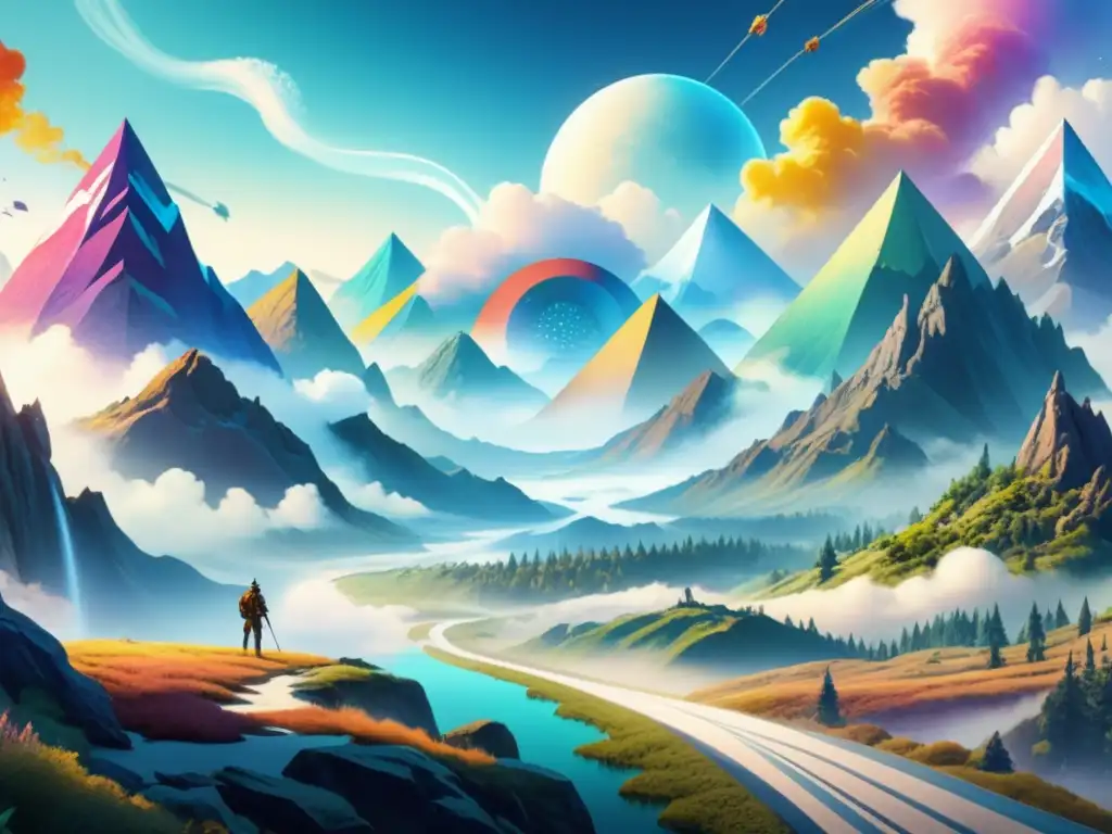 Ilustración acuarela detallada de la evolución de efectos visuales en la animación, desde técnicas clásicas hasta CGI moderno