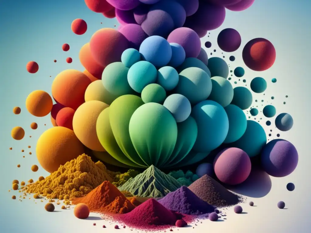 Pigmentos termocrómicos y fotoacrómicos: transformación vibrante Detallada ilustración acuarela de pigmentos termocromáticos y fotochromáticos en vibrantes transiciones de color