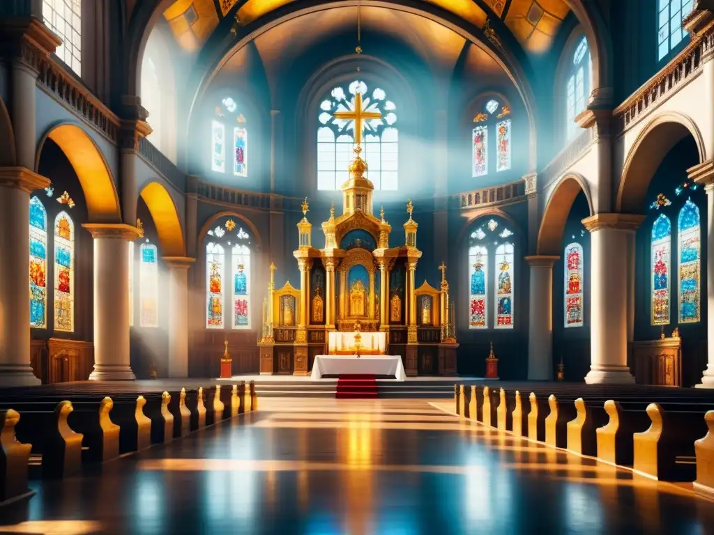 Detalle de una iglesia barroca con iconografía religiosa, análisis espiritual