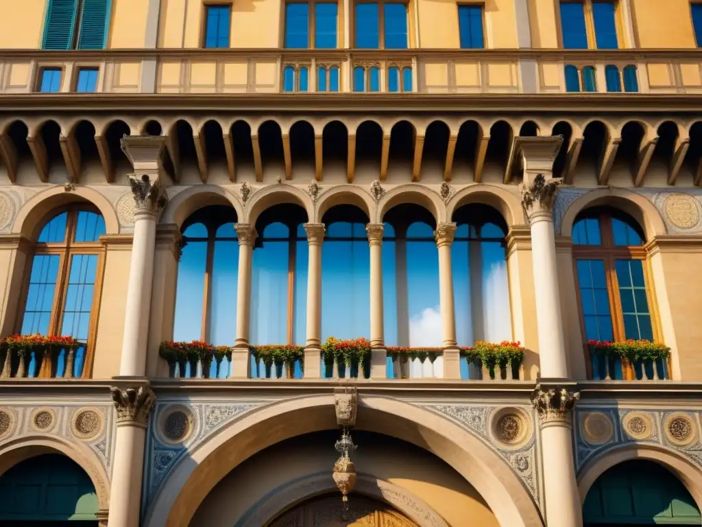 Detalles arquitectónicos del Palazzo Vecchio en Florencia resaltan la Proporción Áurea