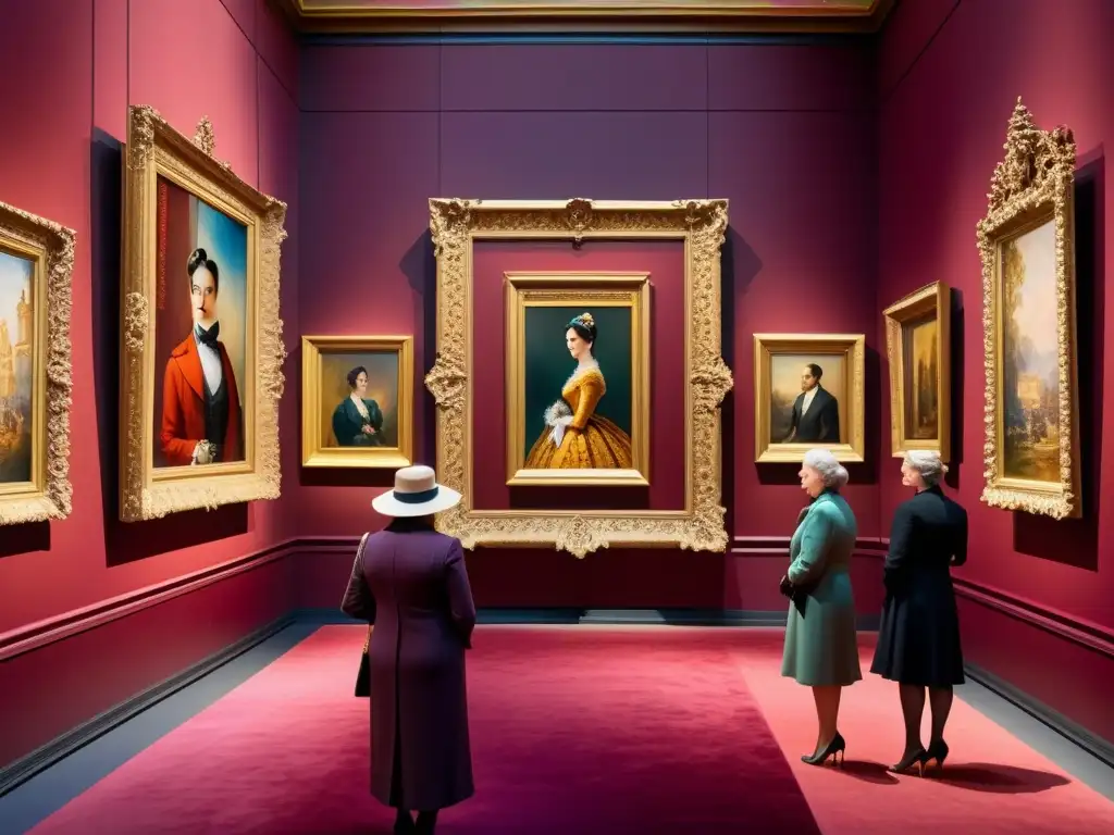 Una elegante galería de arte con obras de la colección Rockefeller