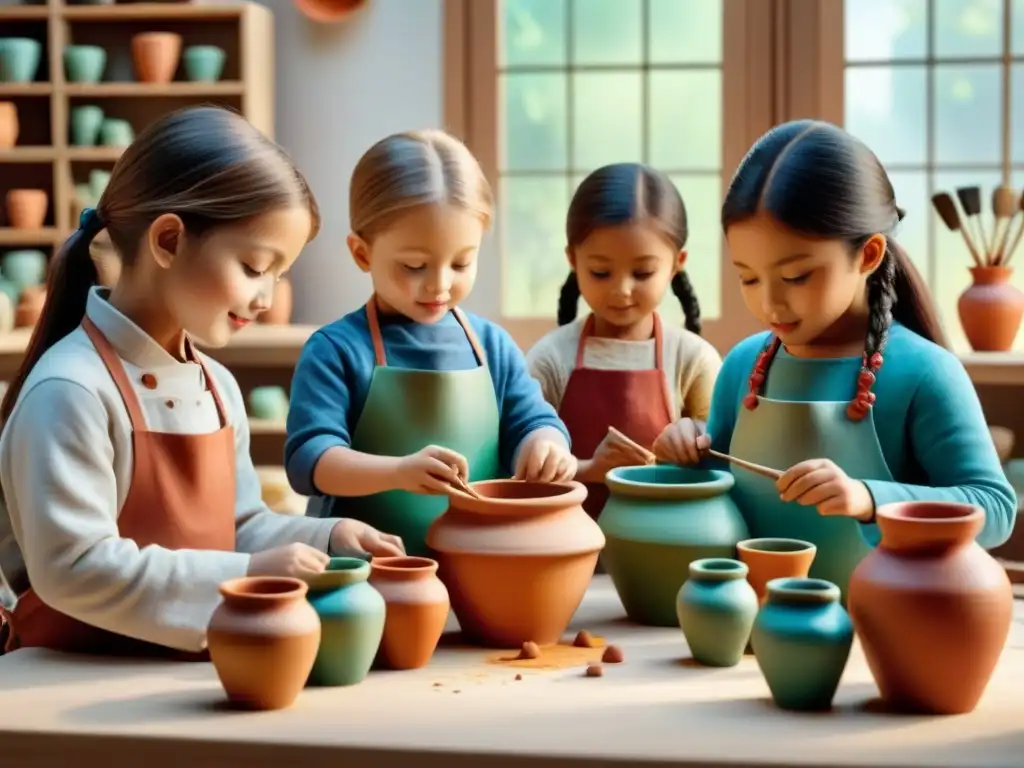 Un emocionante taller de cerámica para niños, con creatividad y colaboración en cada pieza