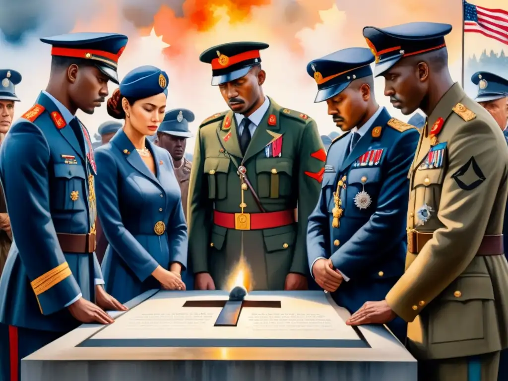 Un emotivo legado visual de víctimas de guerra honrando a sus compañeros caídos