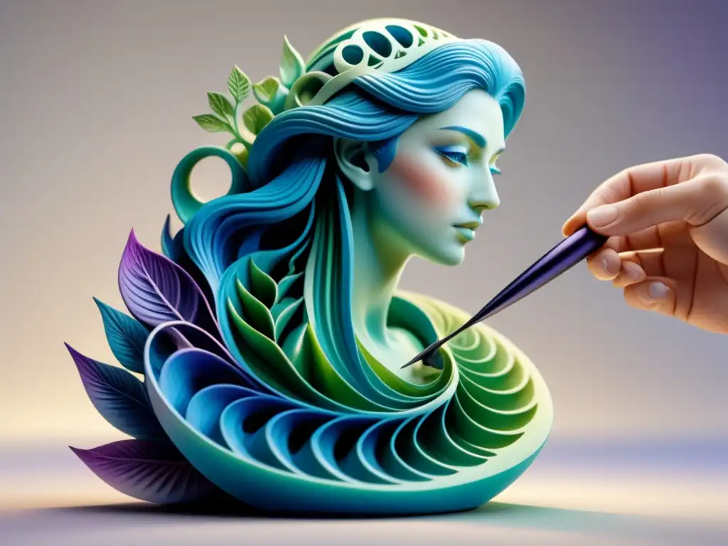 Escultura delicada: fusión de arte y tecnología 3D Escultura delicada recreada con impresión 3D: fusión de arte y tecnología