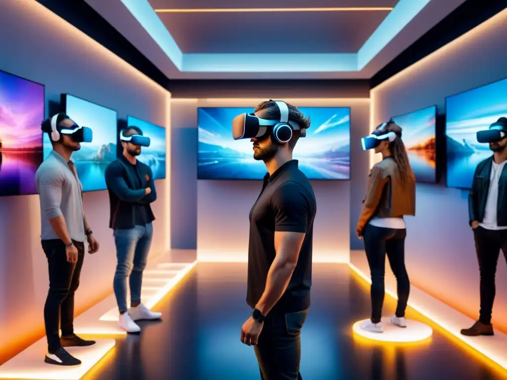 Experiencia inmersiva en galería de arte con realidad virtual