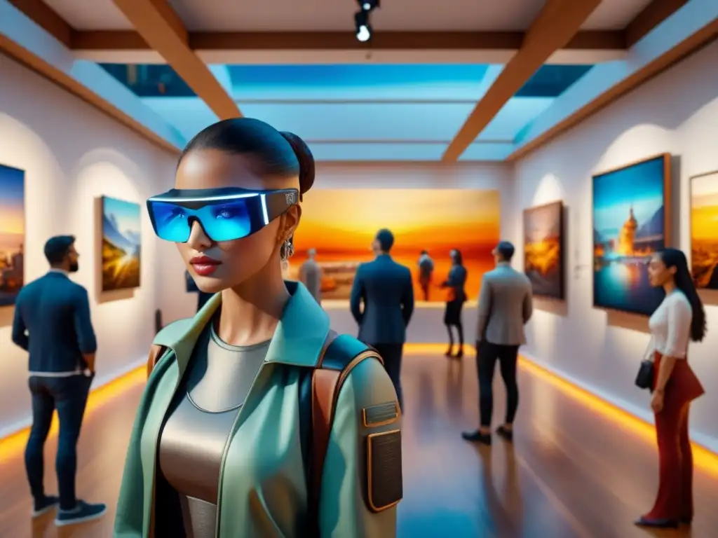 Fascinante galería de arte futurista con Realidad Aumentada en arte visual y vibrantes obras interactivas