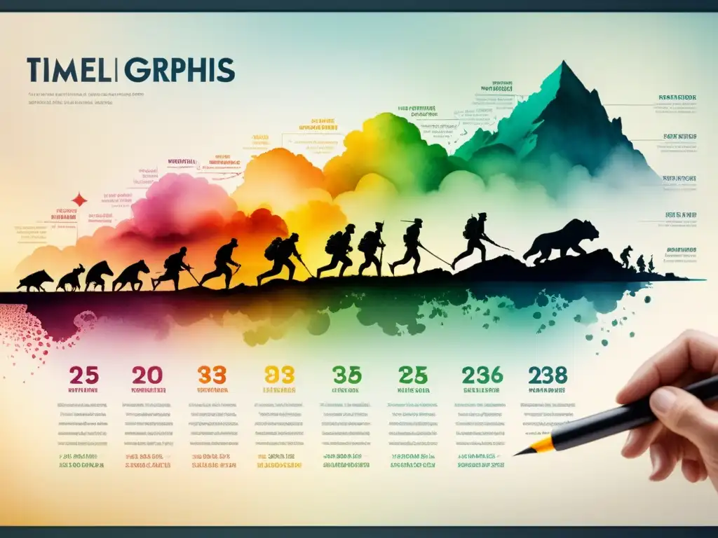 Fascinante evolución gráficos en movimiento historia en acuarela detallada y vibrante