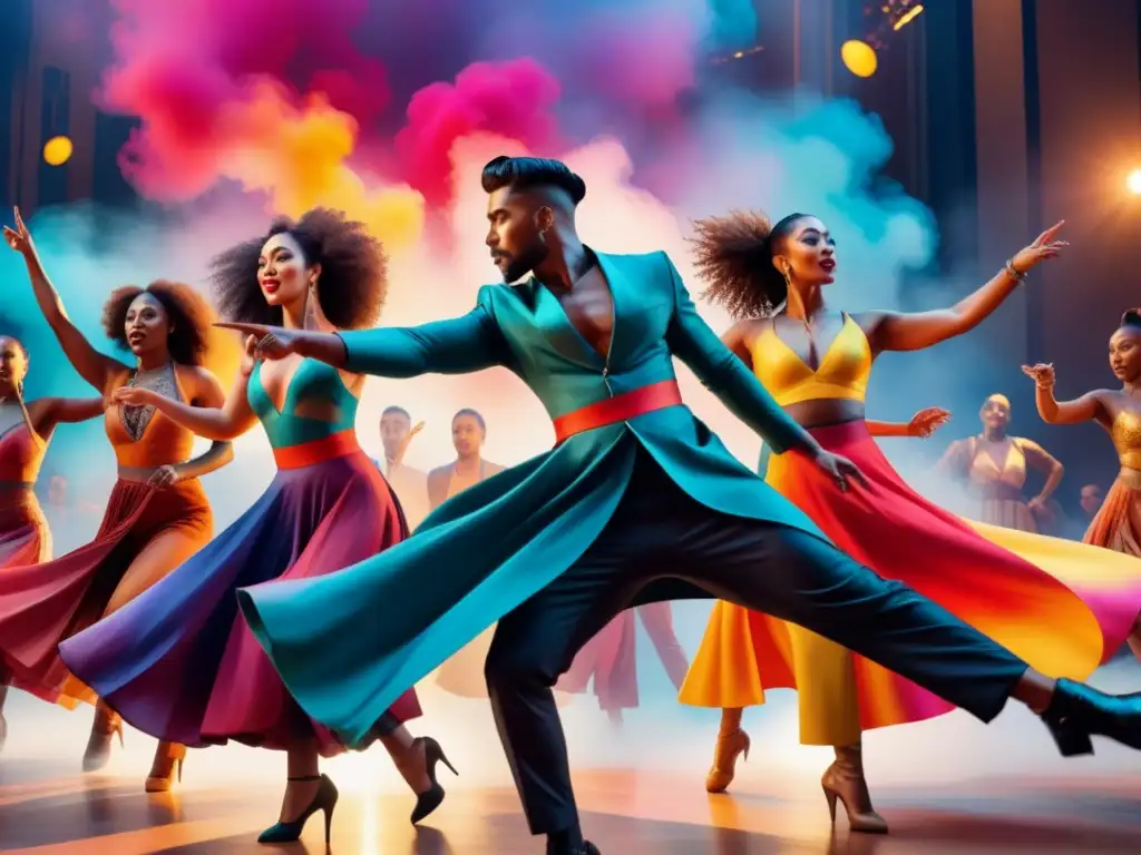 Un festival de arte performático en la era moderna, donde la diversidad y la pasión se funden en un escenario vibrante y colorido