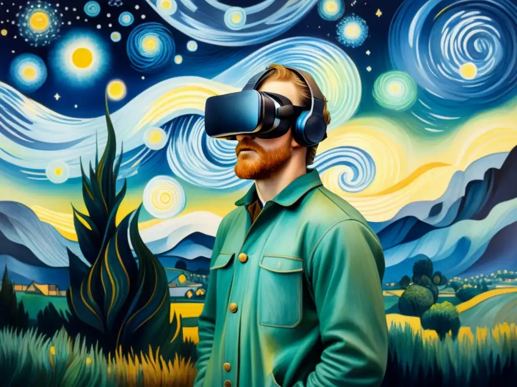 Una fusión cautivadora entre arte y tecnología: 'La Noche Estrellada' de Van Gogh con visor de Realidad Virtual