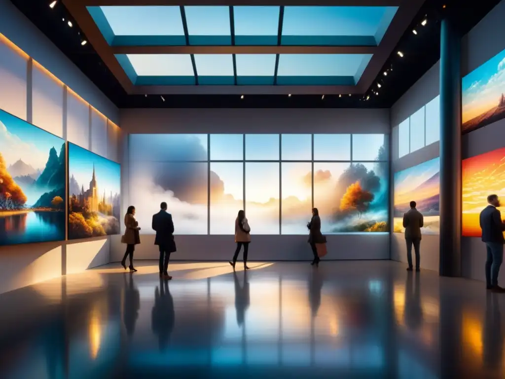 Galaxia de Arte y Ciencia: Futurista y Colorida Galería Interactiva Un futurista y colorido arte interactivo con ciencia en una galería