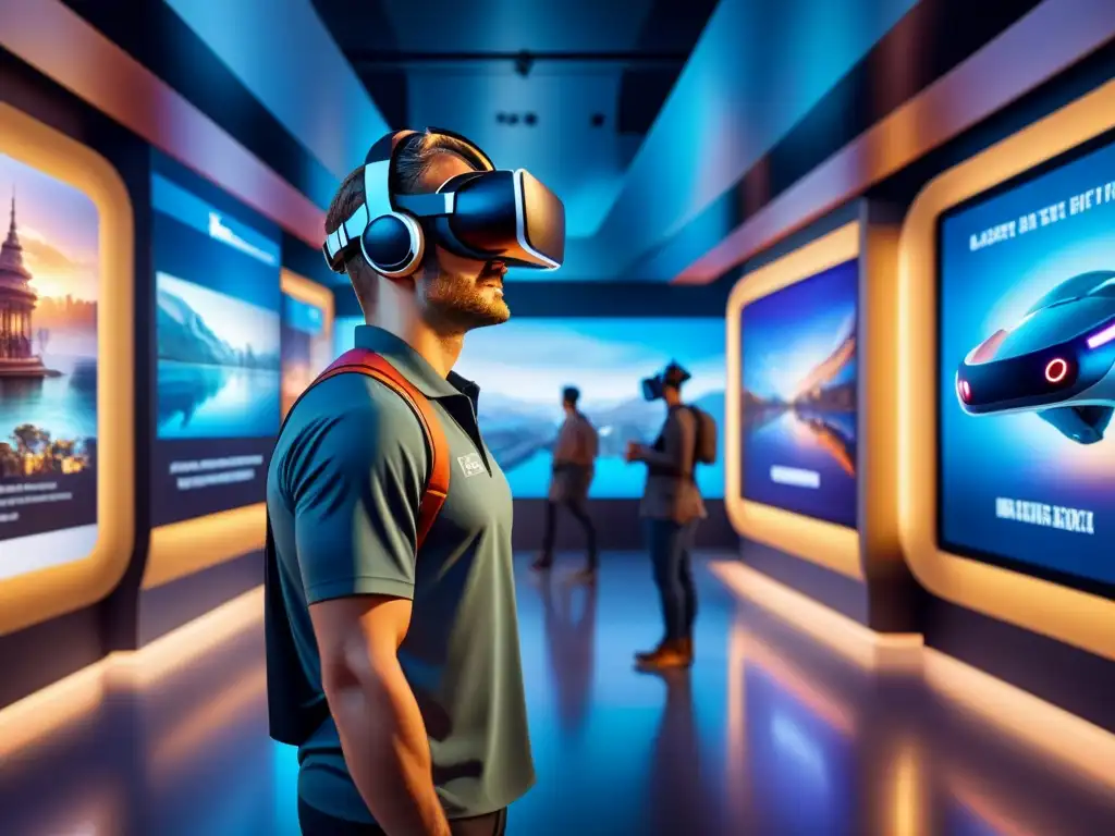 Futurista museo lleno de exhibiciones de realidad virtual