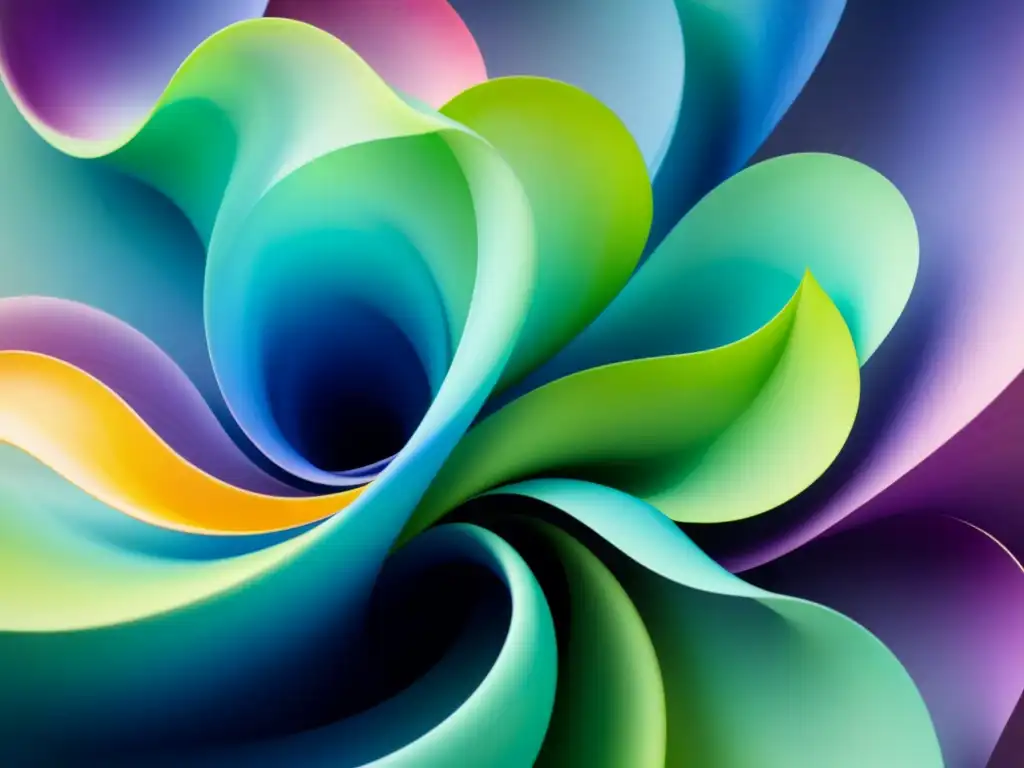 Impresionante pintura acuarela abstracta en 8k de colores vibrantes, fusionando armoniosamente