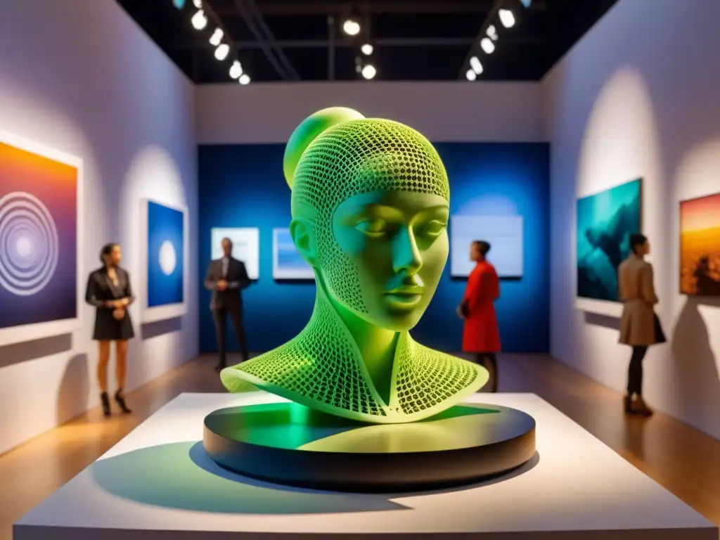 Increíble exposición de arte futurista con esculturas e instalaciones impresas en 3D