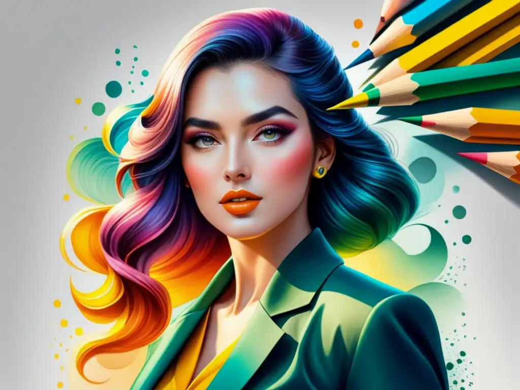 Increíbles técnicas para dibujar con color convierten detallados bocetos en vibrantes obras maestras