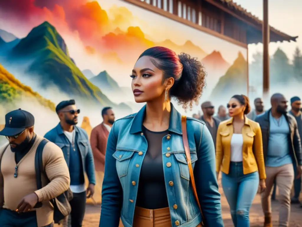 Inspirador proyecto de arte comunitario fotografía donde diversas culturas se unen para crear un mural vibrante