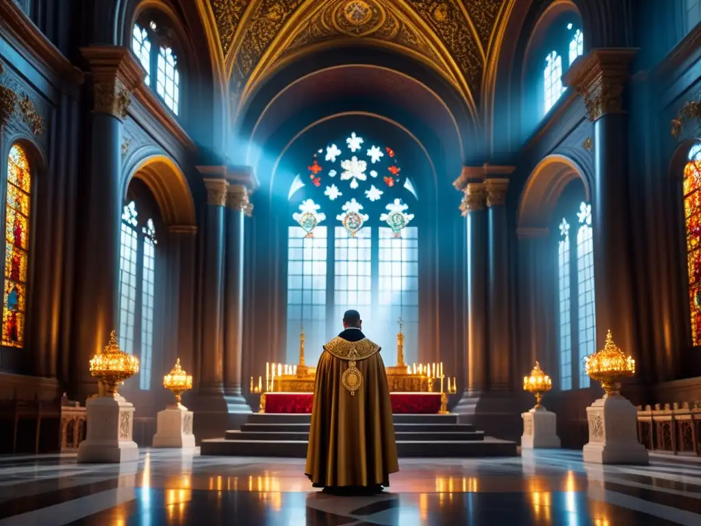 La luz natural realza la belleza de una iglesia barroca, creando un ambiente espiritual sereno y vibrante