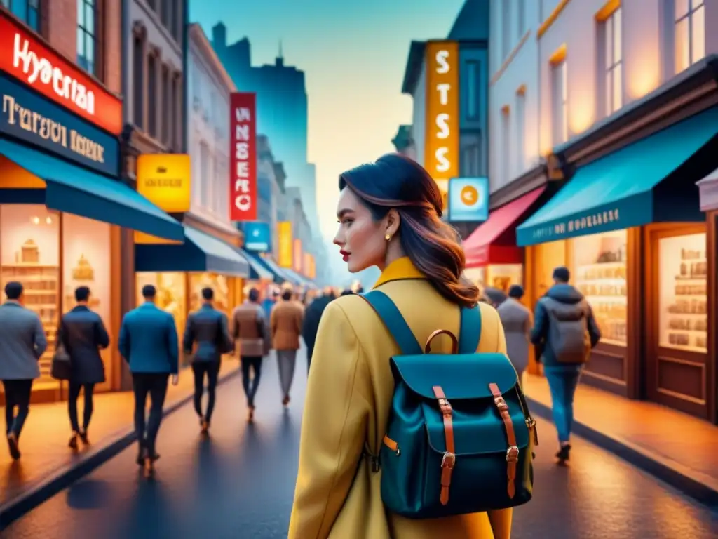Explorando el mundo virtual del arte en una calle urbana llena de galerías