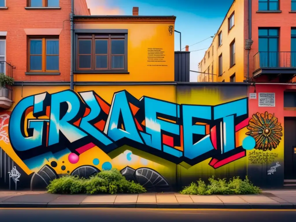 Obra acuarela muestra la historia y evolución del graffiti arte en vibrantes murales urbanos, reflejando la percepción de su transformación