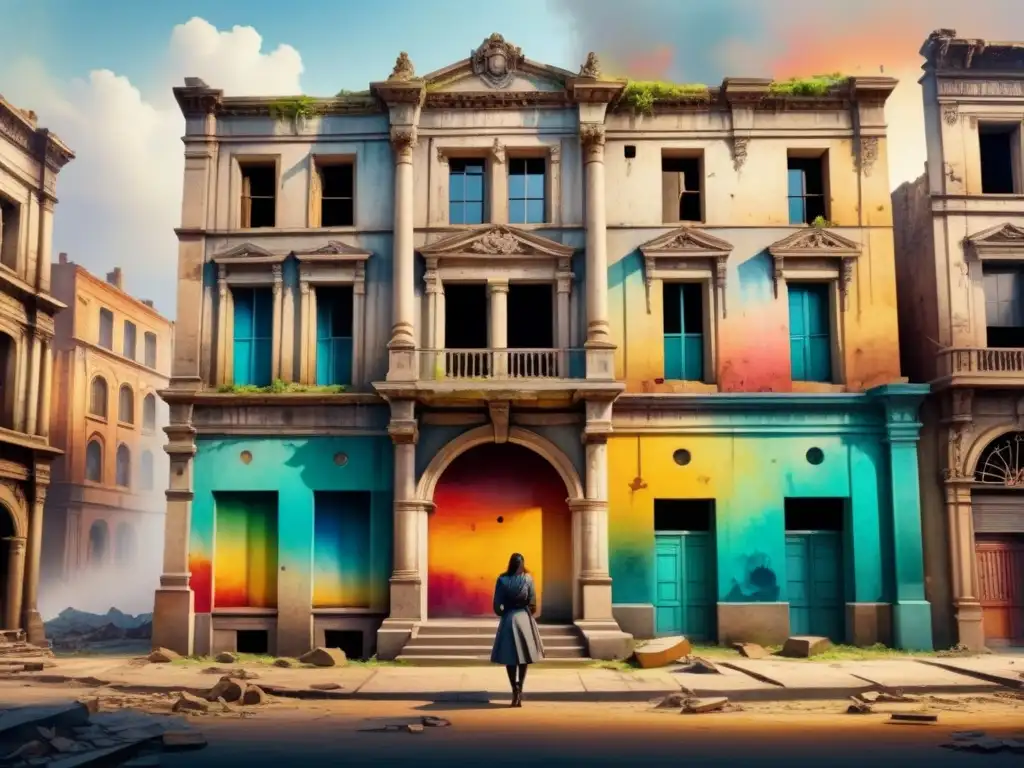 Obra de arte en edificio abandonado: proyecto de revitalización con vibrante arte callejero