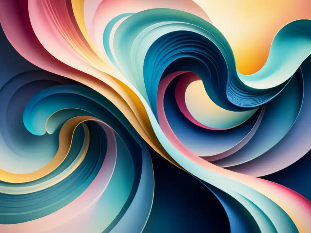 Obra de arte visual: Abstracción lírica en vibrantes colores, una composición abstracta que invita a perderse en su belleza contemplativa