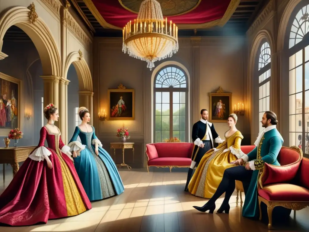 Pintura acuarela de la corte real española en la era barroca Una pintura acuarela detallada de la corte española durante la era barroca, con el Rey Felipe IV y su séquito