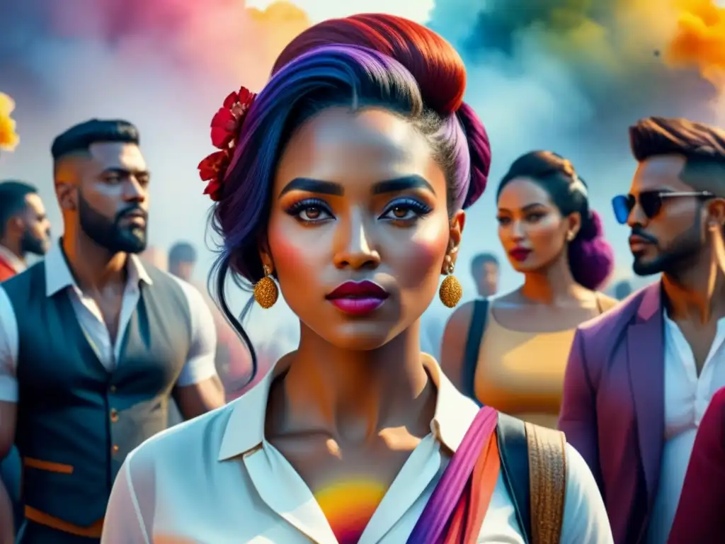 Pintura acuarela en 8k muestra artistas rompiendo estereotipos de género