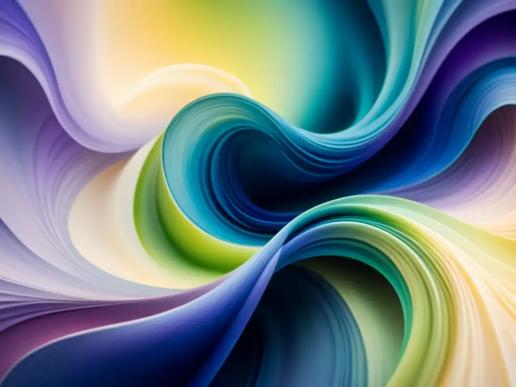 Una pintura detallada en acuarela de colores vibrantes y fluidos, evocando movimiento y fluidez