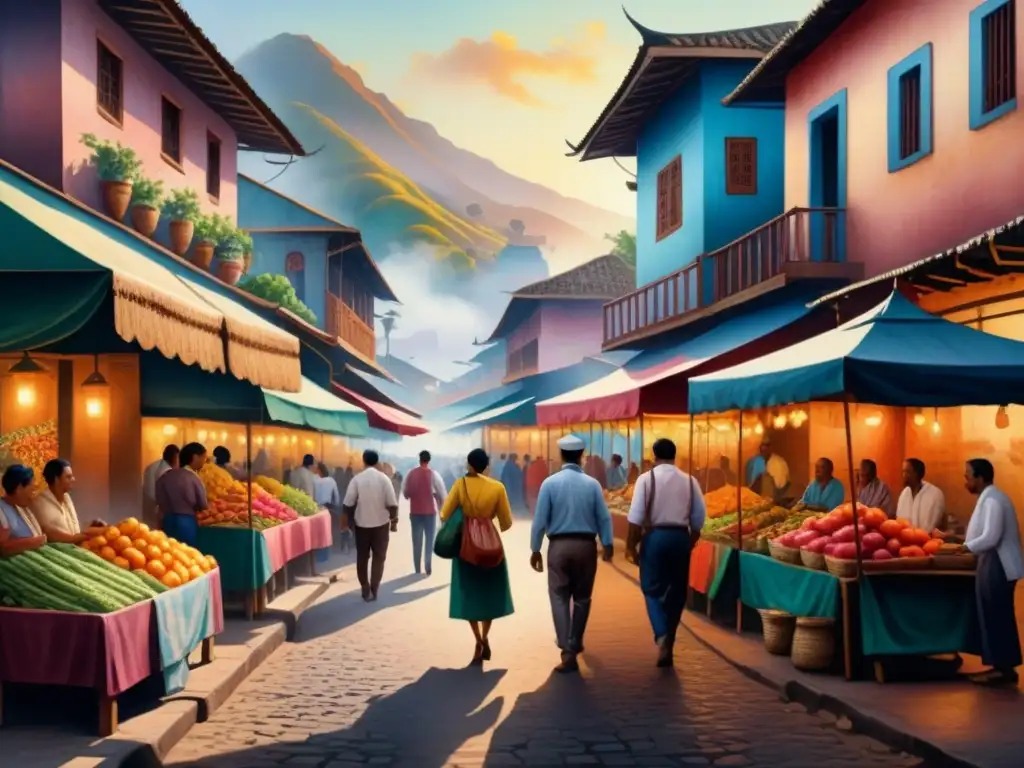 Pintura detallada de ciudades latinoamericanas con narrativas visuales de artistas contemporáneos