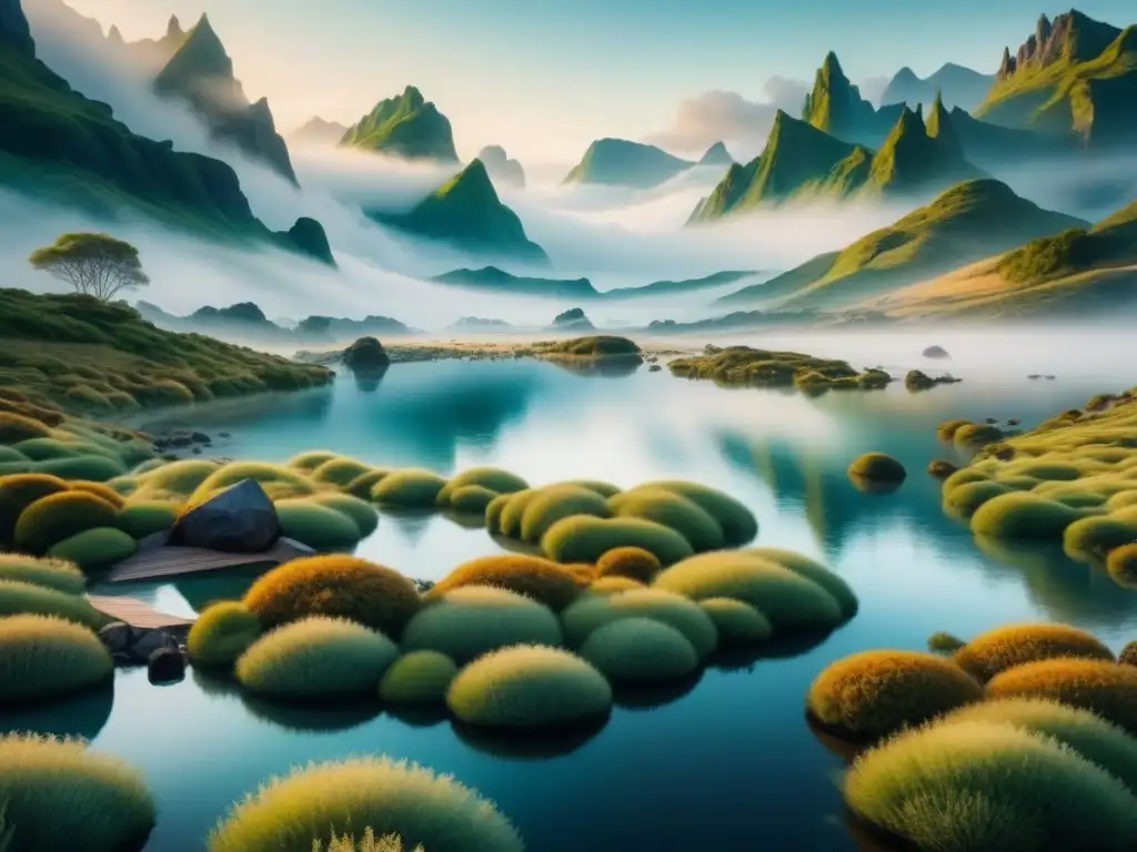 Pintura surrealista detallada con relojes derretidos, ojos flotantes y formas geométricas fragmentadas en un paisaje onírico