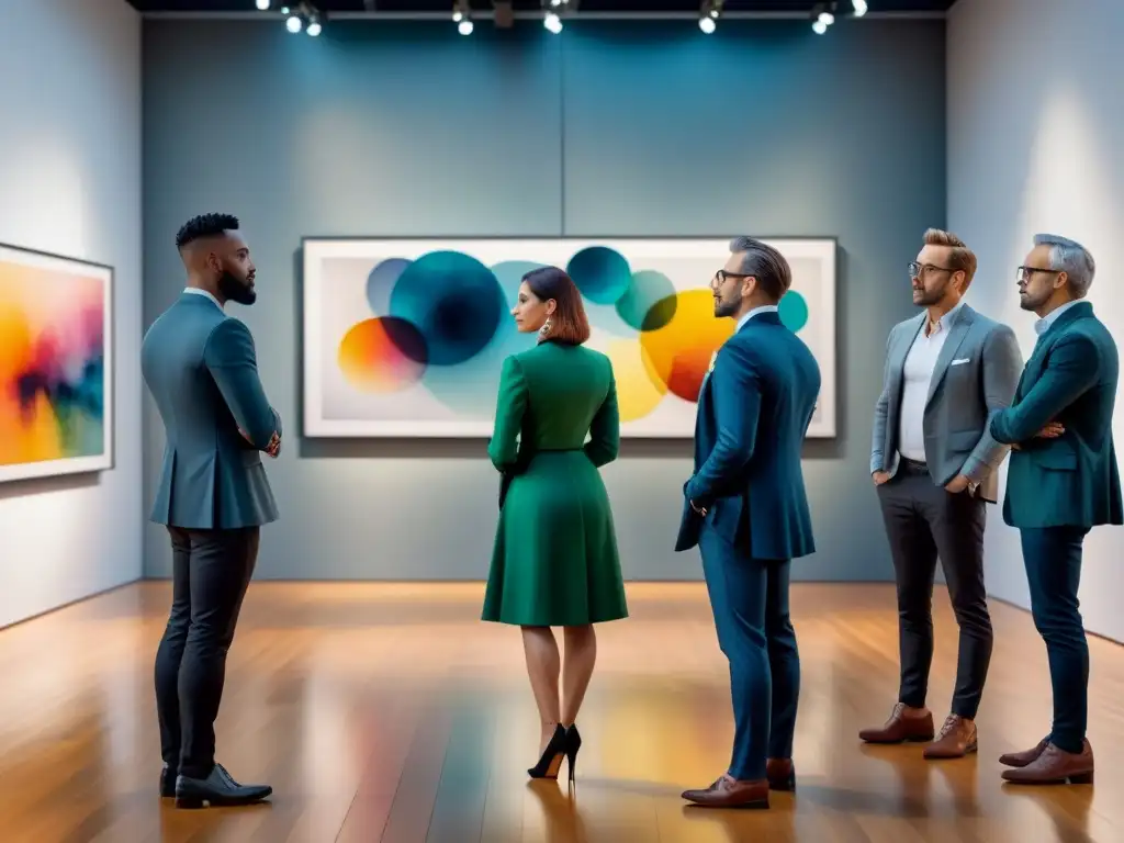 Profundos debates sobre arte contemporáneo en una galería moderna