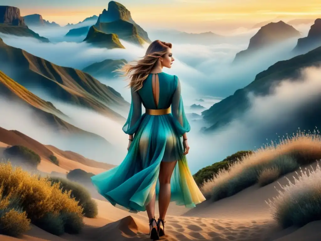 Fusión de realismo y arte abstracto en acuarela detallada de 8k