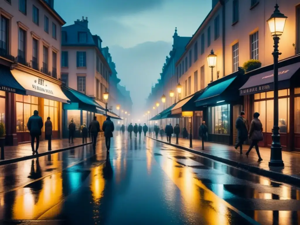 Un tranquilo paseo nocturno por la ciudad iluminada, enfatizando la Fotografía en condiciones de poca luz