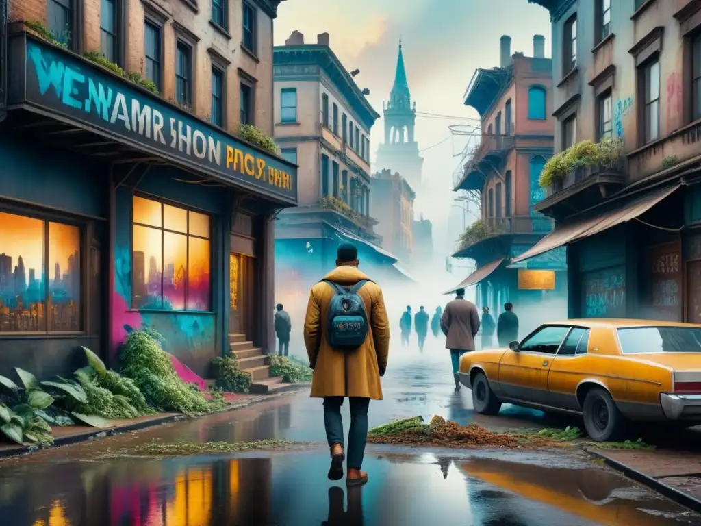 Fotografía urbana que captura la belleza y decadencia de una ciudad envuelta en neblina