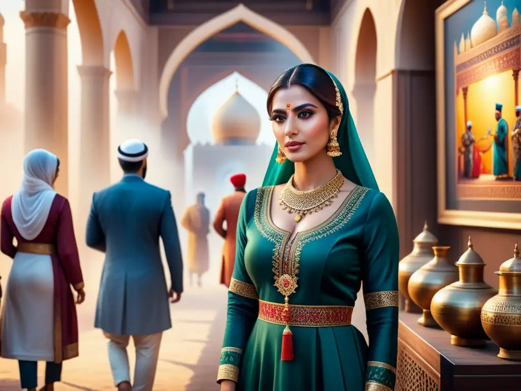 Un vibrante arte contemporáneo Medio Oriente cobra vida en una bulliciosa galería de arte