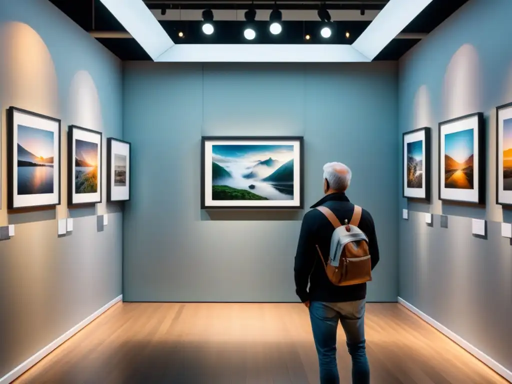 Una vibrante galería de arte con exposiciones de fotografías inspiradoras