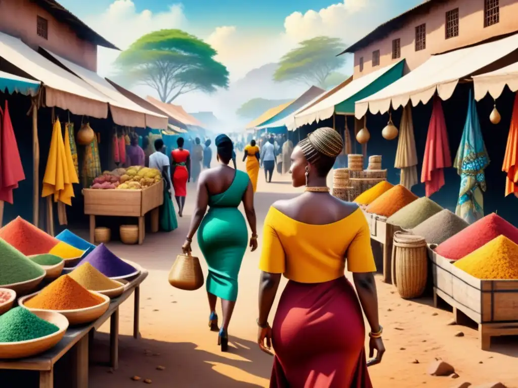 Vibrante mercado africano: arte, comunidad y creatividad