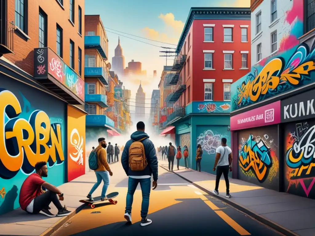 Un vibrante mural urbano que celebra la identidad del arte urbano en la ciudad