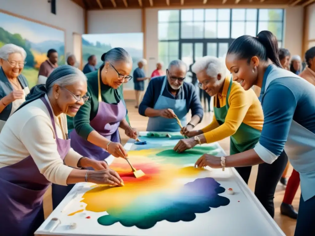 Un vibrante programa comunitario de arte fomenta la creatividad y unidad entre personas de todas las edades, cambiando vidas juntas