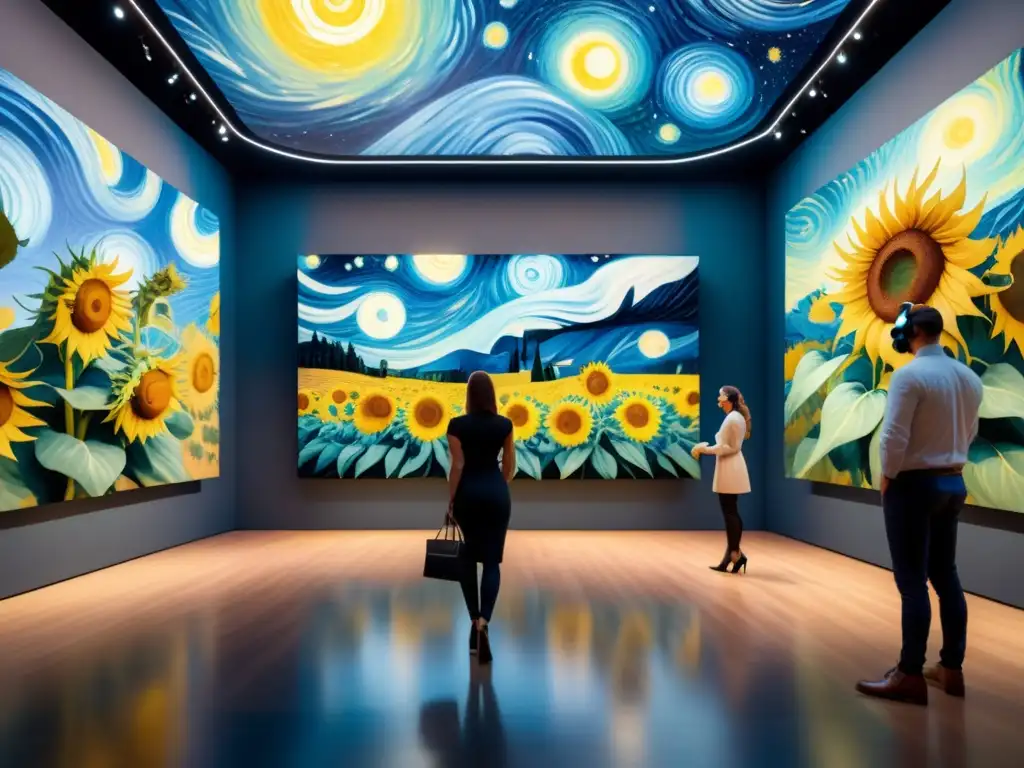 En una exposición virtual, el vibrante arte de Van Gogh cobra vida, fusionando lo físico y digital